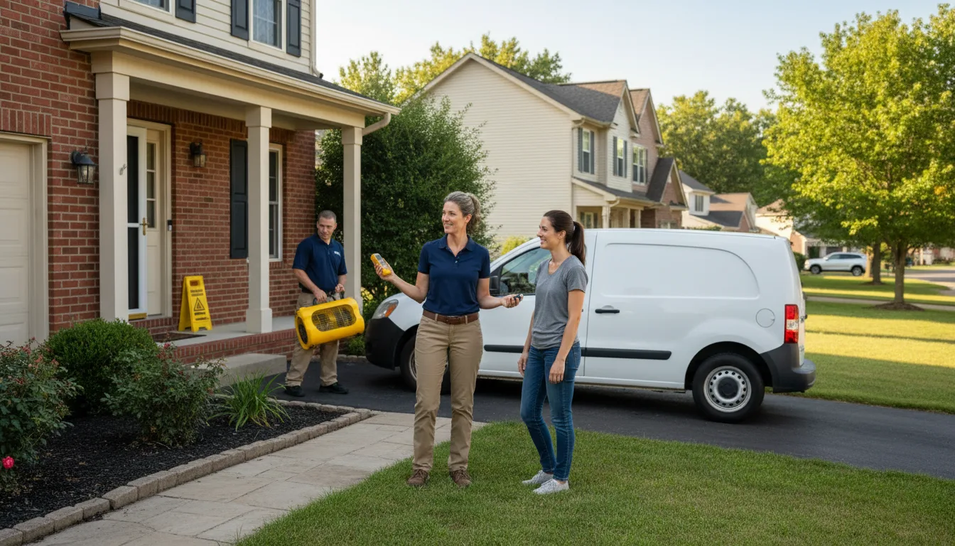 Residential water damage restoration in Solomons, MD